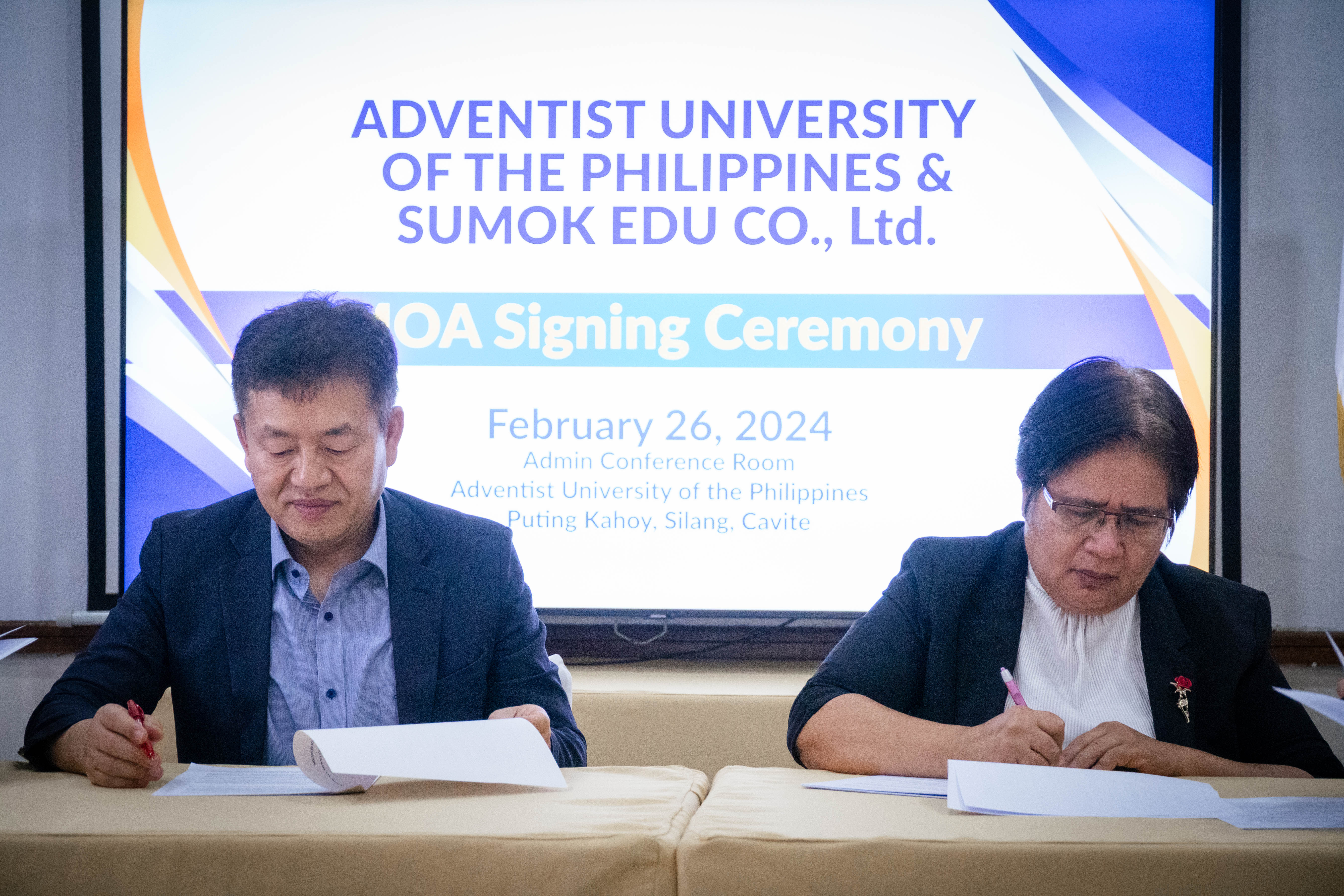 Adventist University of the Philippines and SUMOK EDU CO., Ltd. Sign Partnership to Enhance International Education