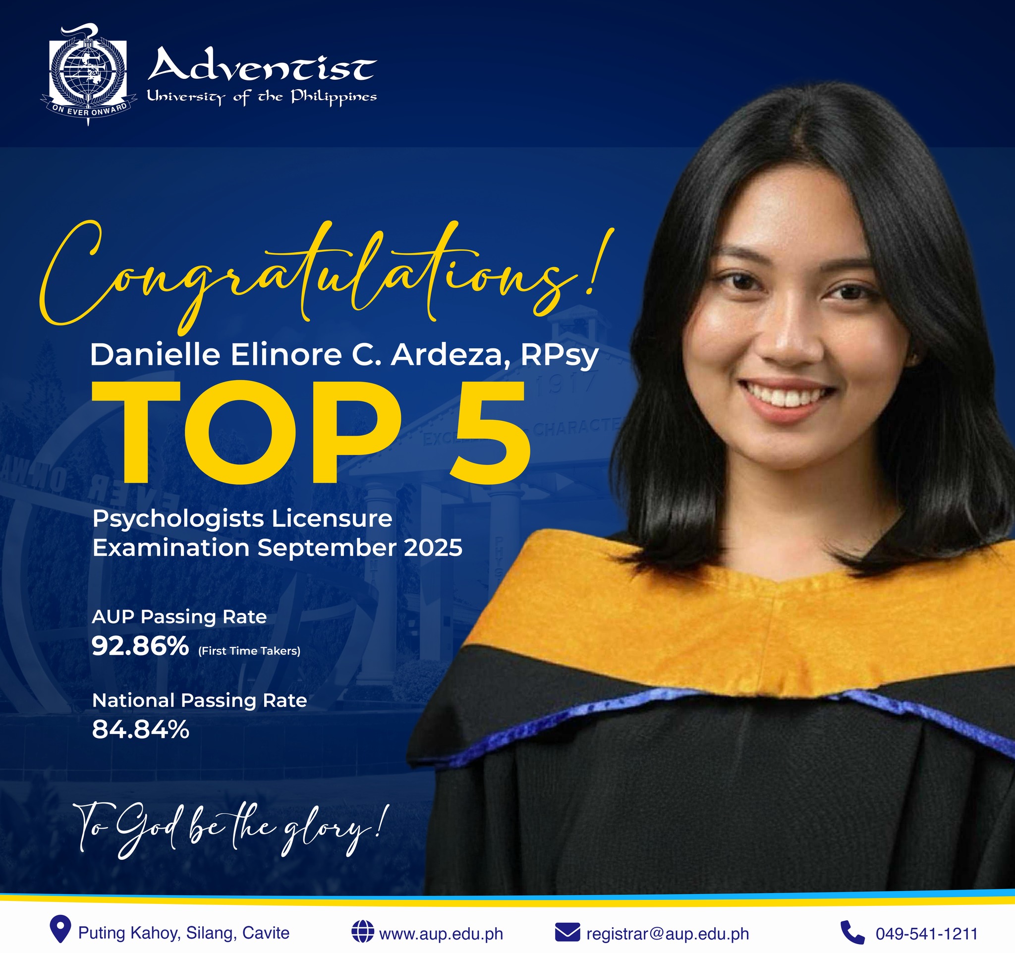Board Topnotcher Danielle Ardeza Gives Glory to God’s Grace in Her Journey