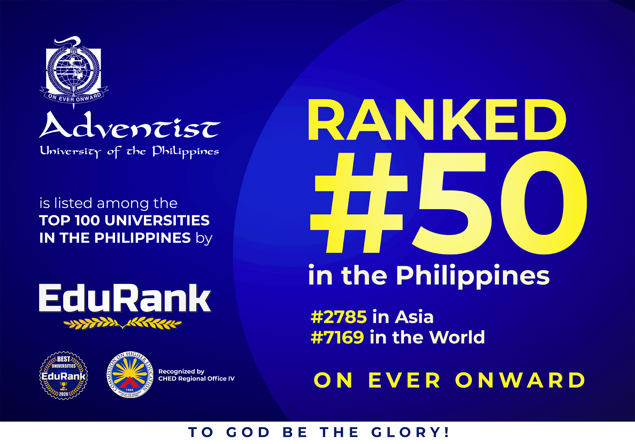 AUP Ranked Among Top Universities in the Philippines in EduRank 2026