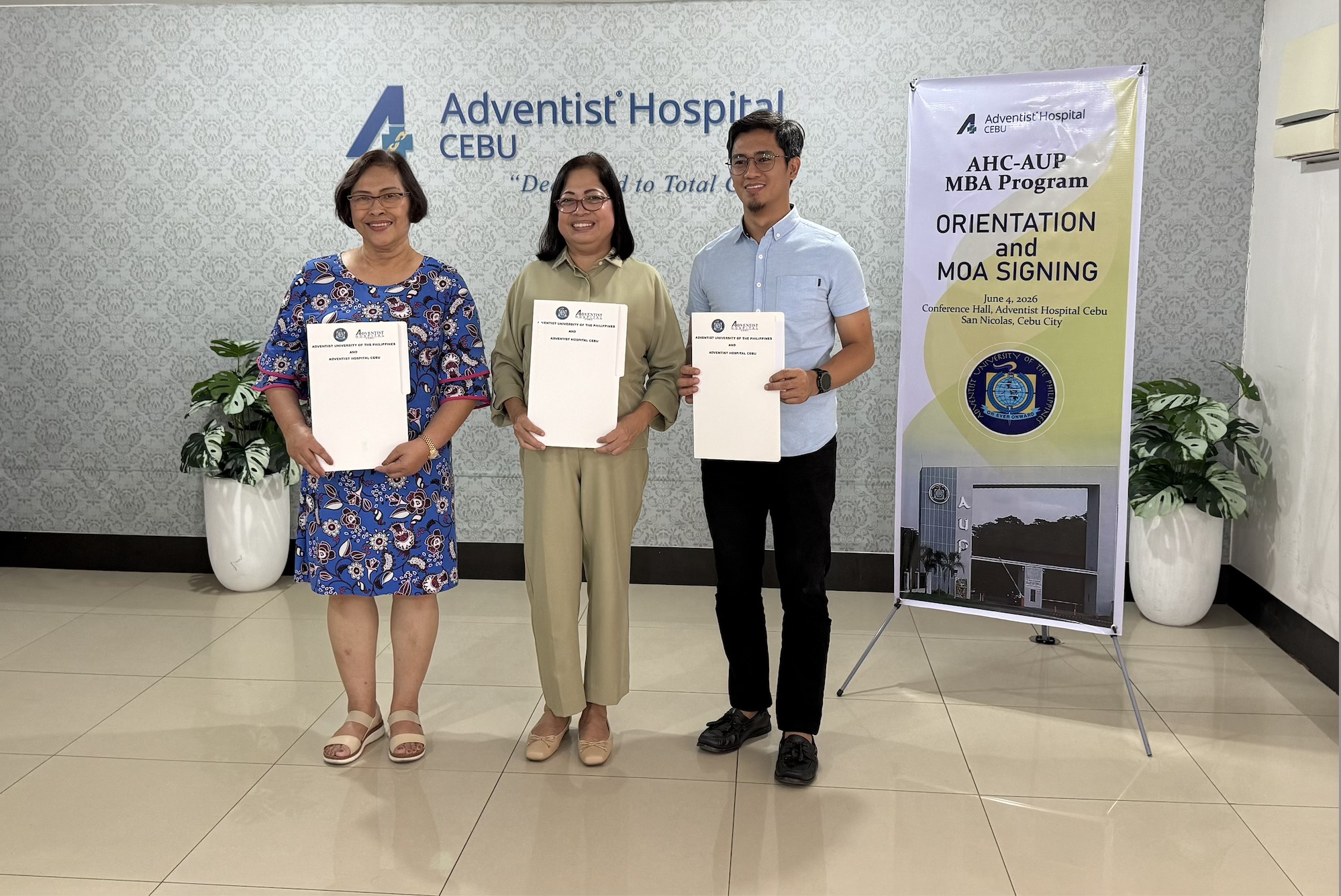AUP and Adventist Hospital Cebu Launch Historic MBA Offsite Program Through MOA Signing